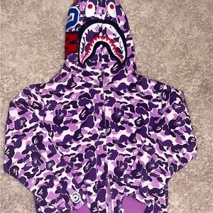 Bape Light Purple Shark Jacket Limited Edition
